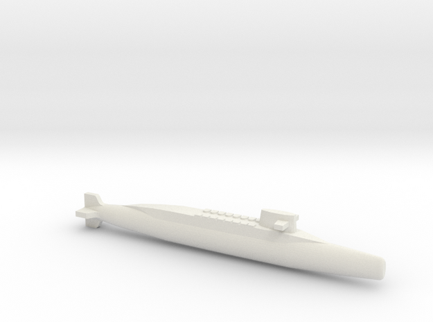 FS Redoutable-class SSBN, Full Hull, 1/2400 in White Natural Versatile Plastic