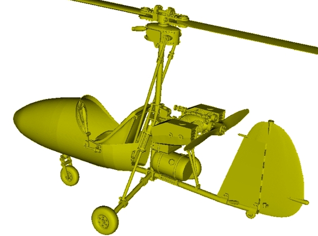 1/16 scale Wallis WA-116 Agile autogyro model kit in Clear Ultra Fine Detail Plastic
