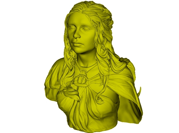 1/9 scale Daenerys Targaryen mother of dragon bust in Tan Fine Detail Plastic