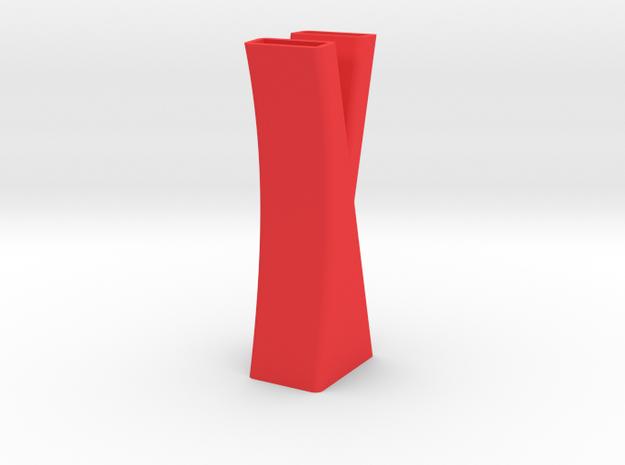 Vase 7 in Red Processed Versatile Plastic
