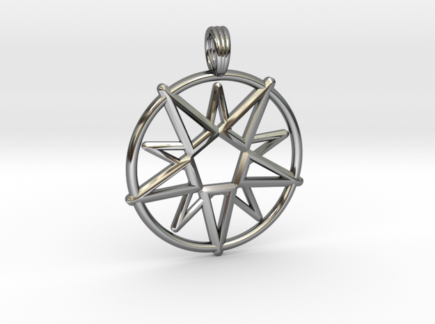 MAGIC CIRCLE in Fine Detail Polished Silver