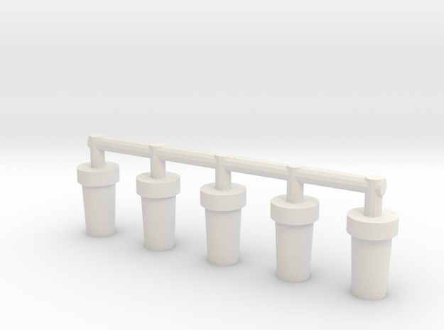 Fuselage Pegs (scout) x5 in White Natural Versatile Plastic