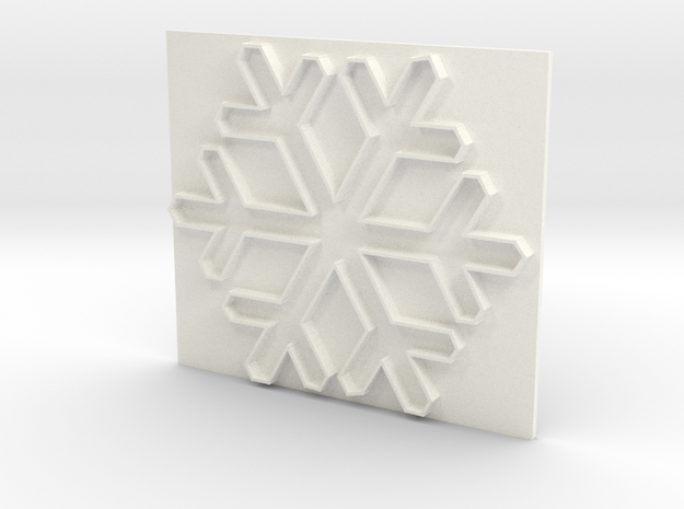 Snowflake1 in White Processed Versatile Plastic
