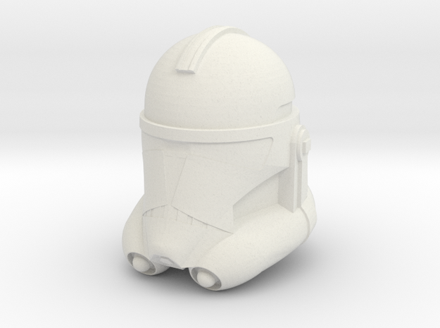 Clone Trooper Helmet 6" in White Natural Versatile Plastic