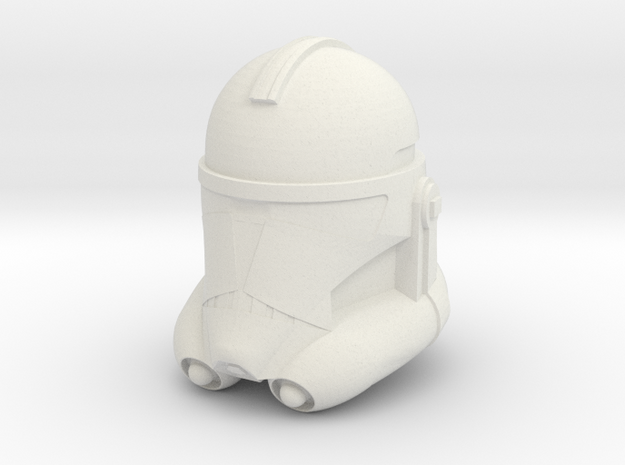 Clone Trooper Helmet 3" in White Natural Versatile Plastic