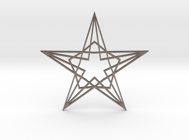 Arabesque: Star in Polished Bronzed Silver Steel