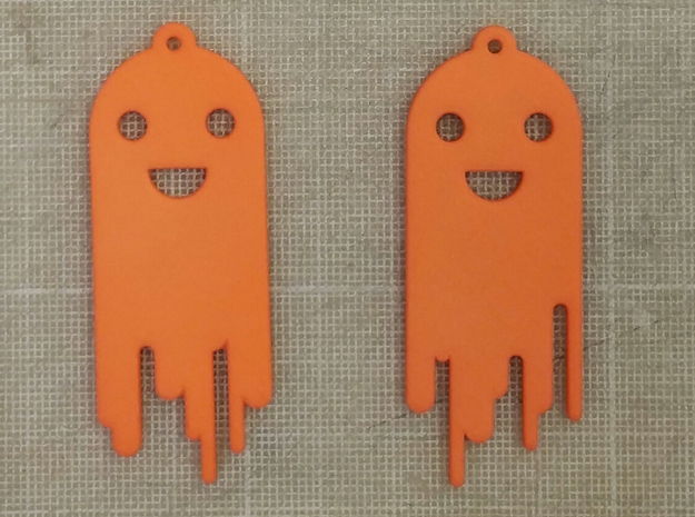Spooky ghost 1 in Orange Processed Versatile Plastic