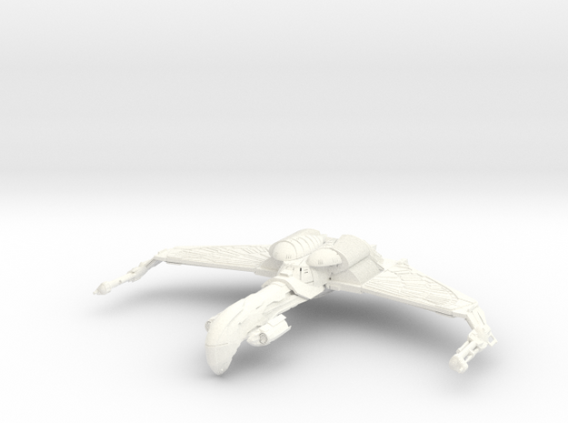 Romulan Bird Of War Refit HvyCruiser in White Processed Versatile Plastic