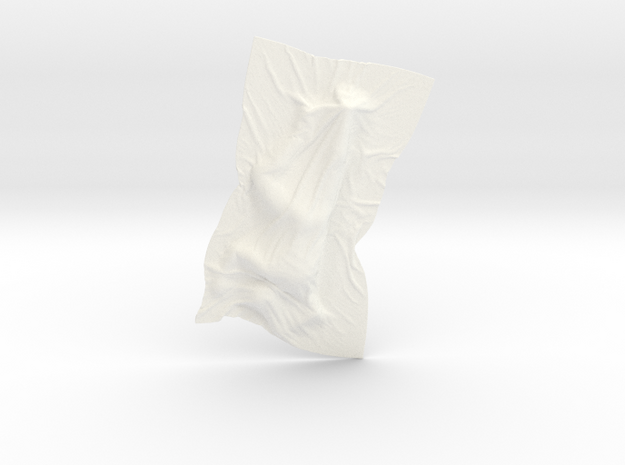 Shroud shape penholder 001 in White Processed Versatile Plastic