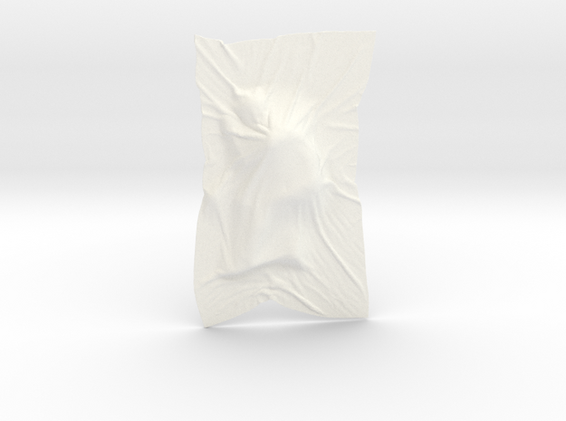 Shroud shape penholder 006 in White Processed Versatile Plastic