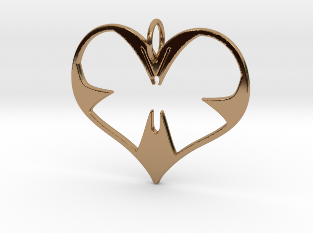 Butterfly Heart in Polished Brass