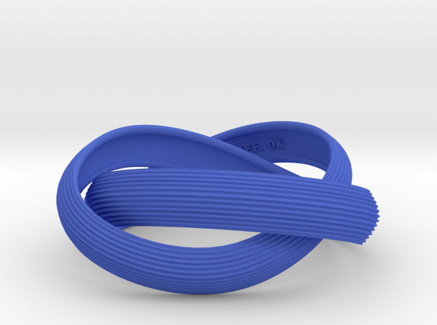 Double Swing Grooved Bracelet M 61 in Blue Processed Versatile Plastic