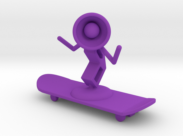 Lala - Skating - DeskToys in Purple Processed Versatile Plastic