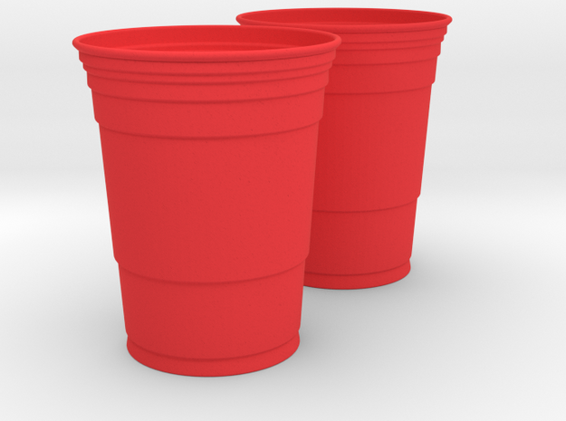 Mini Red Solo Cups in Red Processed Versatile Plastic