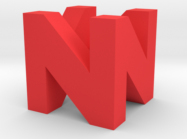N64 Logo in Red Processed Versatile Plastic