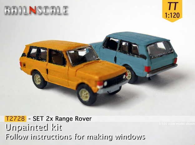 SET 2x Range Rover (TT 1:120) in Tan Fine Detail Plastic