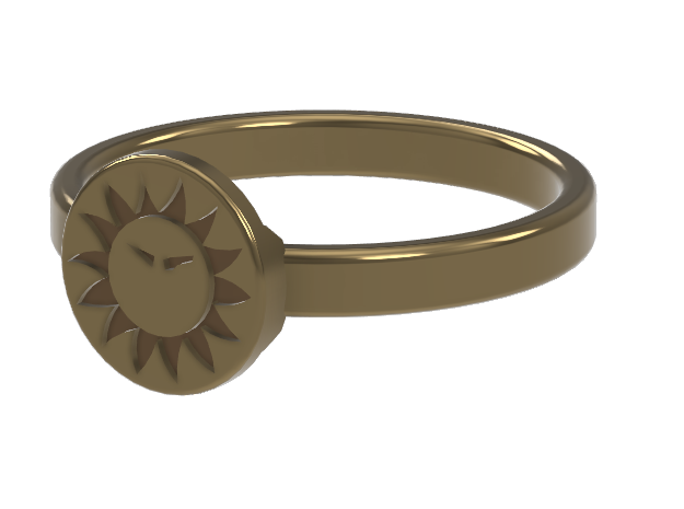 Ring of Everlasting Sun in Polished Bronze