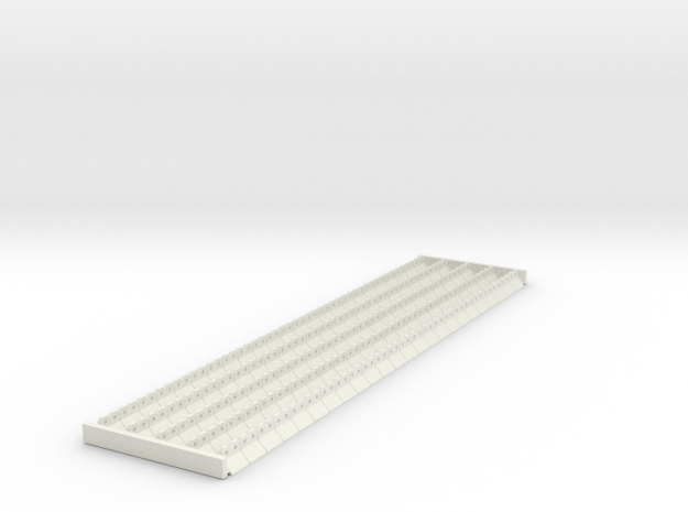 4mm scale Ridge Tiles 45 degree in White Natural Versatile Plastic