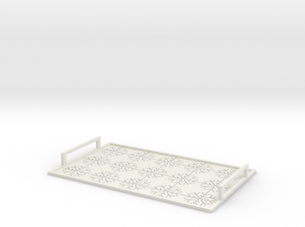 Christmas tray with snowflakes in White Natural Versatile Plastic