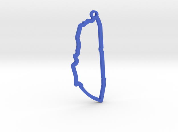 Lemans Circuit De Le Sarthe Key Chain in Blue Processed Versatile Plastic
