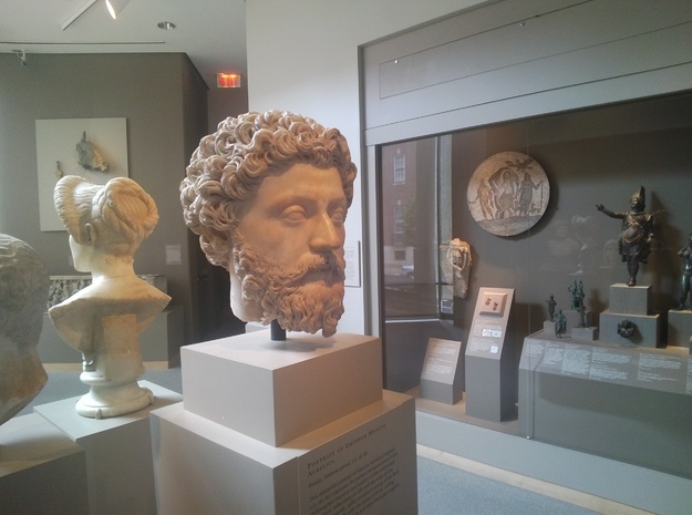 The Head of Marcus Aurelius in White Natural Versatile Plastic