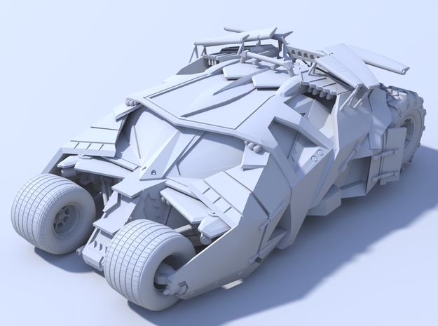 Batman - Tumbler Car [1/48 & Hollow] in White Natural Versatile Plastic