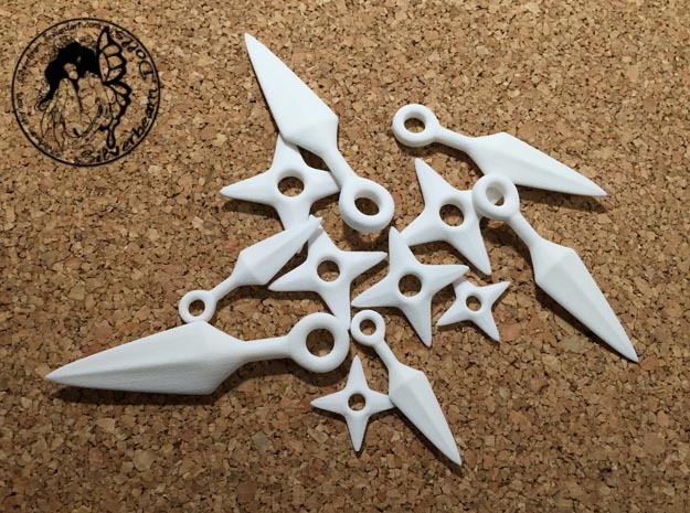 Ninja Weapons MSD 1/4  Set  in White Natural Versatile Plastic
