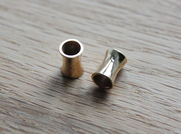 6 mm tunnels in 18k Gold Plated Brass