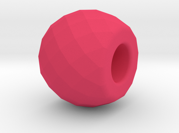 Thursday - Multifaceted Bead in Pink Processed Versatile Plastic