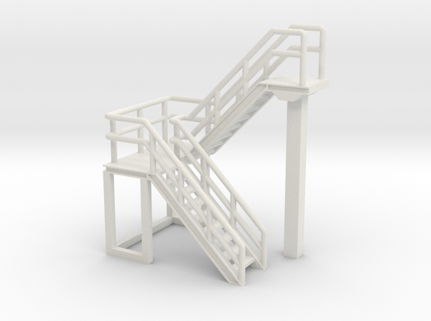 1:50 Staircase 76mm in White Natural Versatile Plastic