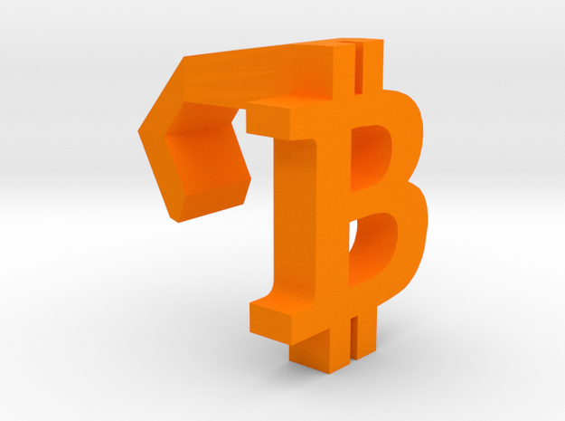 iMac Camera Cover - Bitcoin Logo in Orange Processed Versatile Plastic