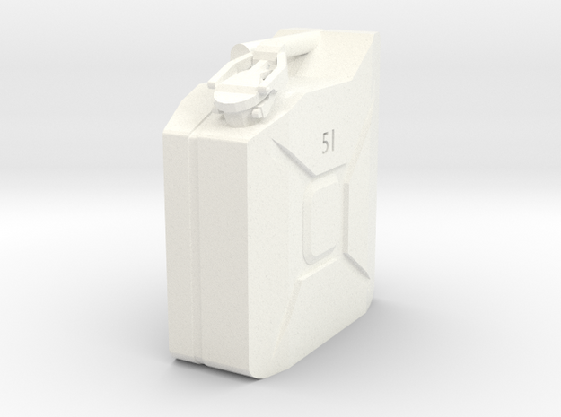 5L Jerry Can 1/10 scale in White Processed Versatile Plastic