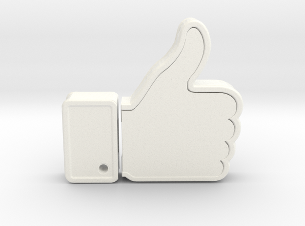 THUMBS UP USB HOLDER in White Processed Versatile Plastic