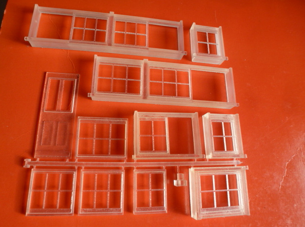 Chard Junction Signal Box Window Assembly in Smooth Fine Detail Plastic