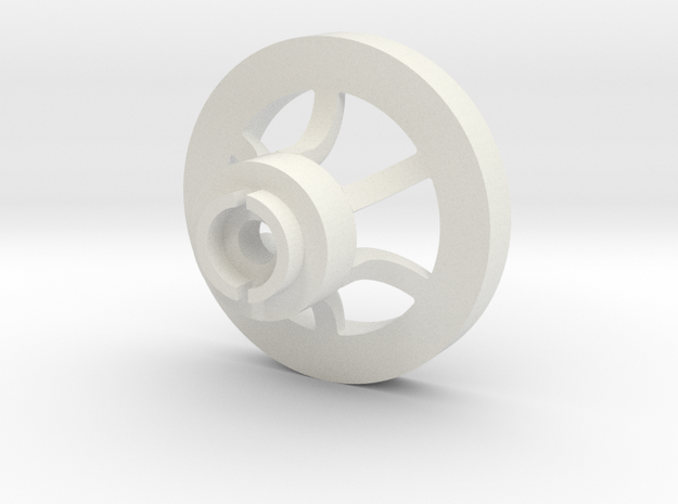 1/16 Idler wheel  E-100 part 1 in White Natural Versatile Plastic