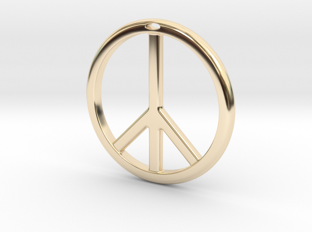 Peace Symbol in 14K Yellow Gold