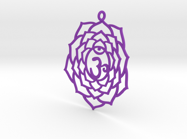 Crown Chakra Necklace in Purple Processed Versatile Plastic