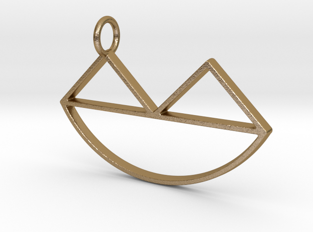 Narsferatu Pendant in Polished Gold Steel