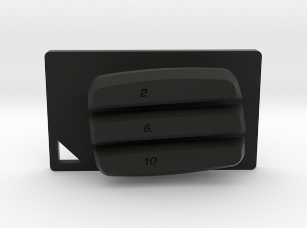Nyth Horizontal Buttons in Black Natural Versatile Plastic