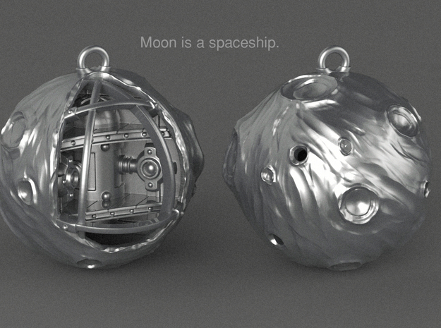 Moon is a spaceship in Natural Silver