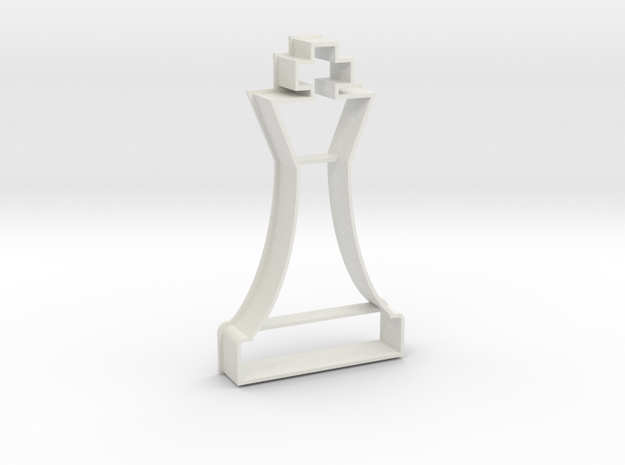 Cookie Cutter - Chess Piece King in White Natural Versatile Plastic