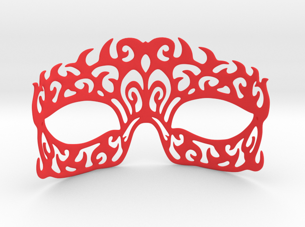 Masquerade mask in Red Processed Versatile Plastic