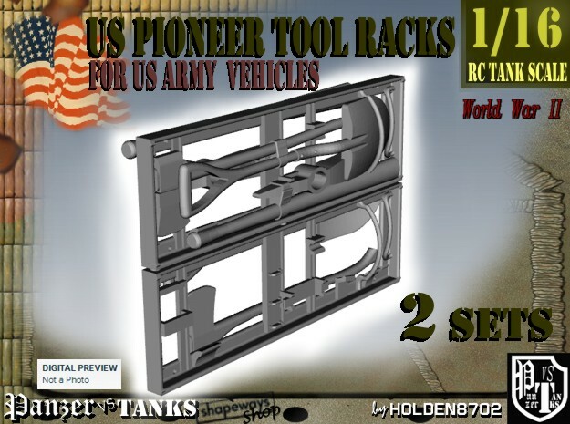 1-16 US Pioneer Tool Rack in White Natural Versatile Plastic