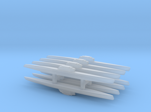 Type XXI Submarine x 8, 1/2400 in Tan Fine Detail Plastic