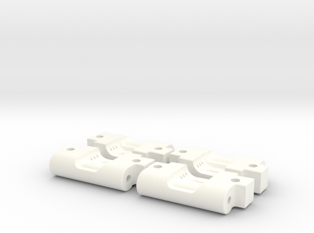 Quadra V2 Rear Arm Mounts (3-1 and 3-2) in White Processed Versatile Plastic