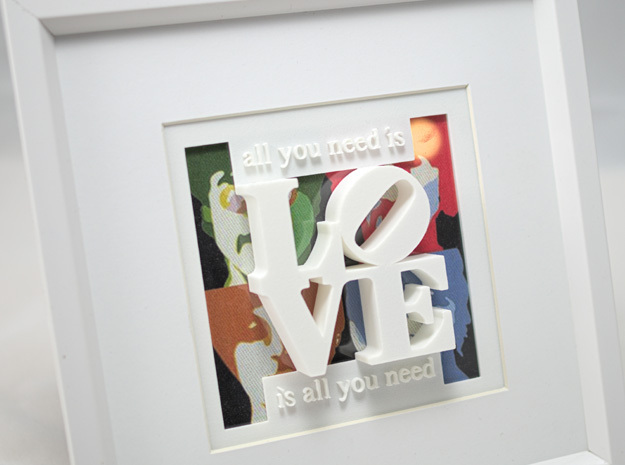 Love Is All You Need in White Processed Versatile Plastic