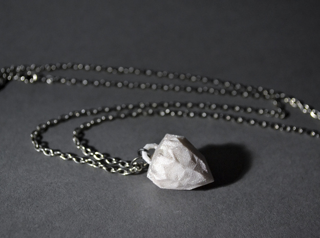 Crystal Pendant in White Natural Versatile Plastic