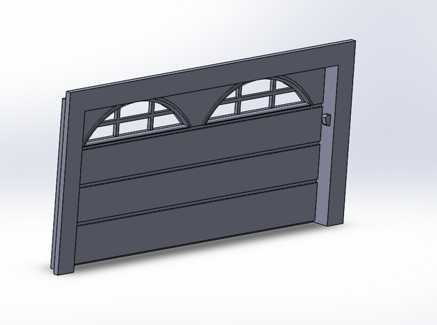 Double Car Residential - Arch Windows in Smooth Fine Detail Plastic