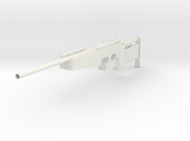 Gun Anschutz Style- (540mm) in White Natural Versatile Plastic
