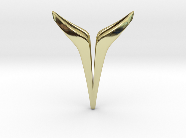 YOUNIVERSAL Delicate, Pendant. Soft Elegance in 18k Gold Plated Brass